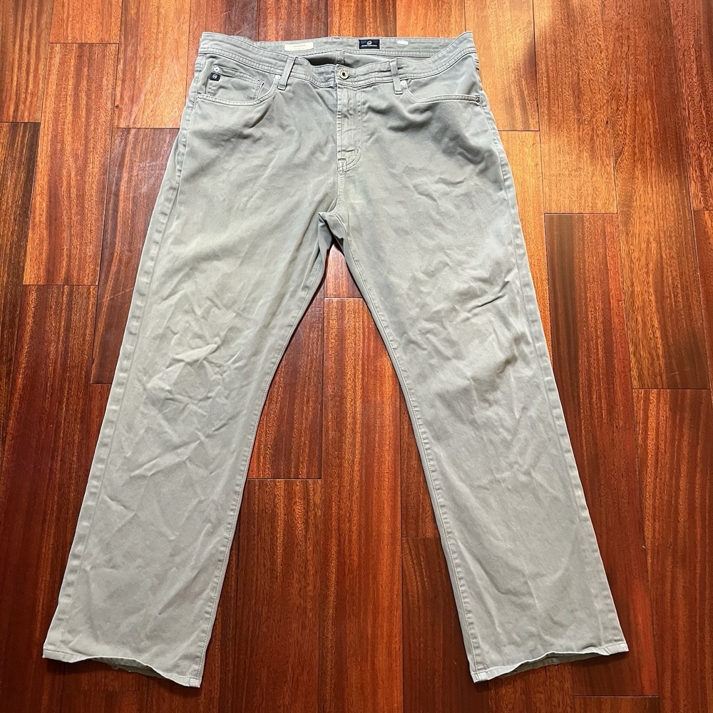 AG Adriano Goldschmied Jeans Mens 39x31 Gray The Protege Straight Leg Pant Light